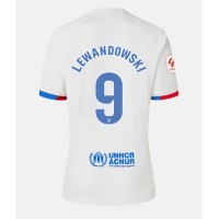 Fotballdrakt Dame Barcelona Robert Lewandowski #9 Bortedrakt 2023-24 Kortermet